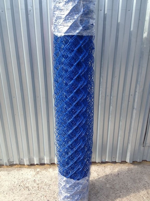 Рабица сетка в ПВХ 2.2 мм, 1.5х10 м (синяя) 55х55мм #1