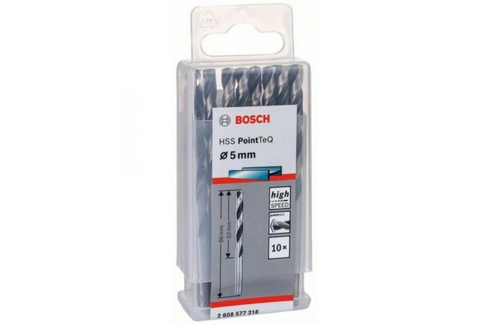 Сверло по металлу Bosch HSS PointTeQ 5 мм, 10 шт. (2608577218) #1