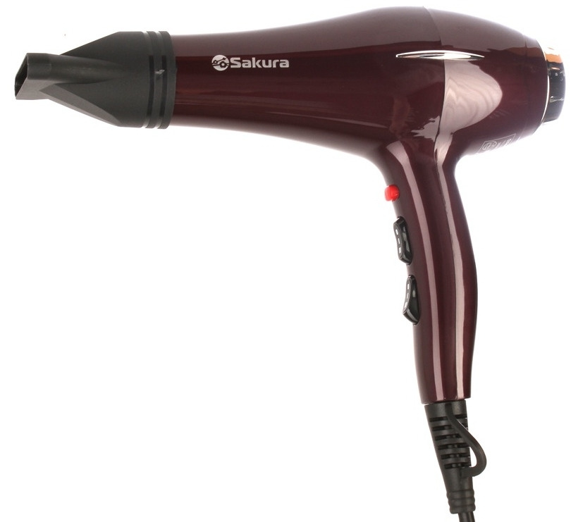 Sakura Фен для волос Фен SA-4037R 2400 Вт, скоростей 2, кол-во насадок 1, бордовый  #1