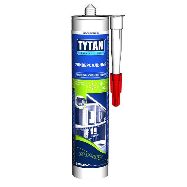 герметик силиконовый TYTAN Euro-Line универсальный 280мл бесцветный арт.95725  #1
