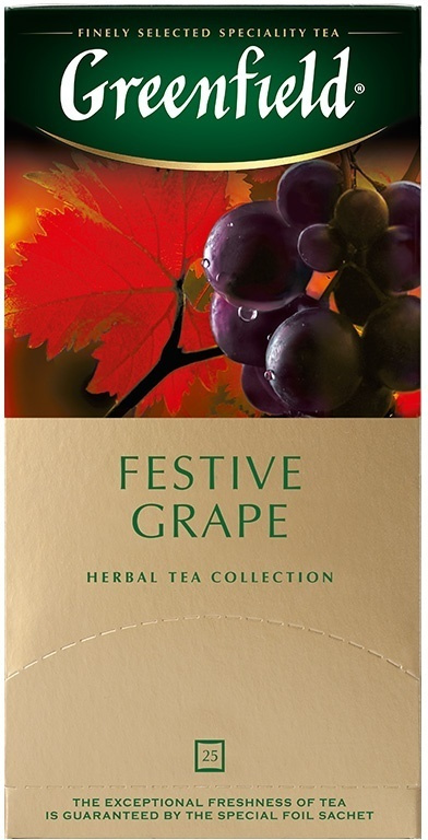 Чайный напиток в пакетиках Greenfield Festive Grape, 25 пак. - купить с ...