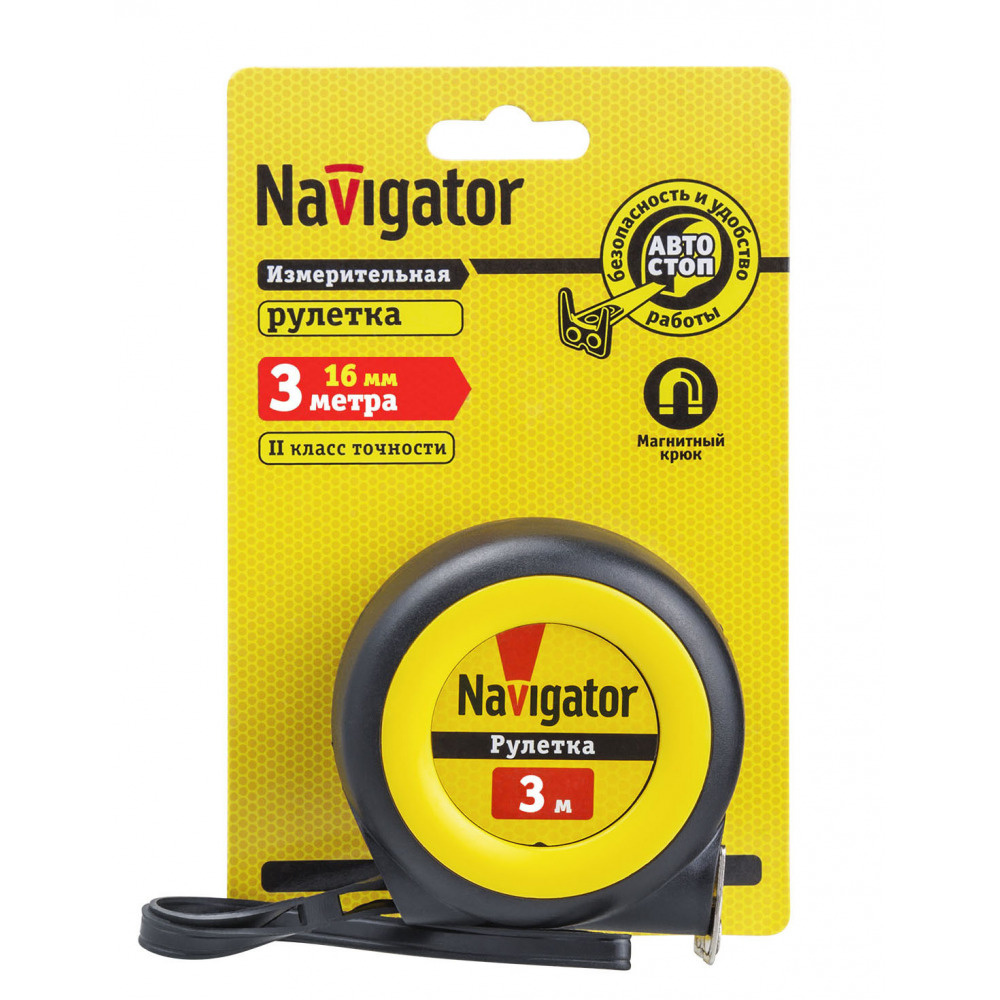 Navigator Измерительная рулетка Строительная 3м x 16мм #1
