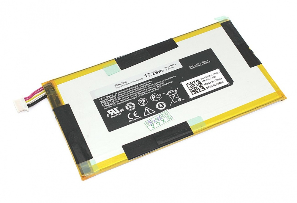 Аккумуляторная батарея P708 для планшета Dell Venue 7 3740 3.8V 4550MAH 17.29WH #1