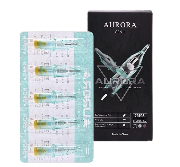 Картриджи для тату и ПМ татуажа AURORA GEN 2 Round Liner 9RL, 5 шт. #1