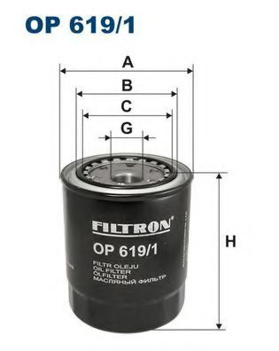 FILTRON Фильтр масляный арт. OP619/1, 1 шт. #1