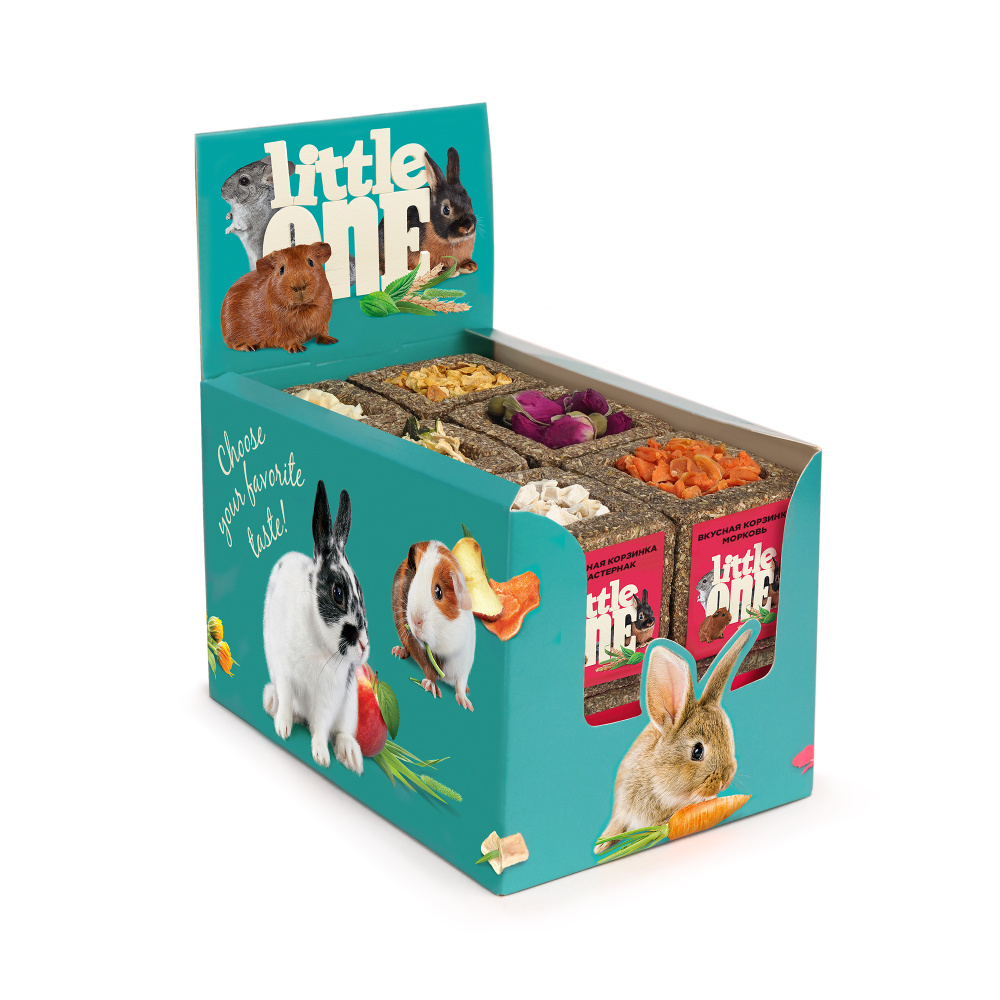 Little One Rabbit Food Лакомство Little One Корзинка из луговых трав с наполнением (пастернак ...