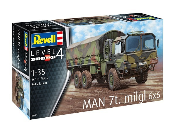 Сборная модель Revell 03291RE Военный грузовик MAN 7t Milgl #1