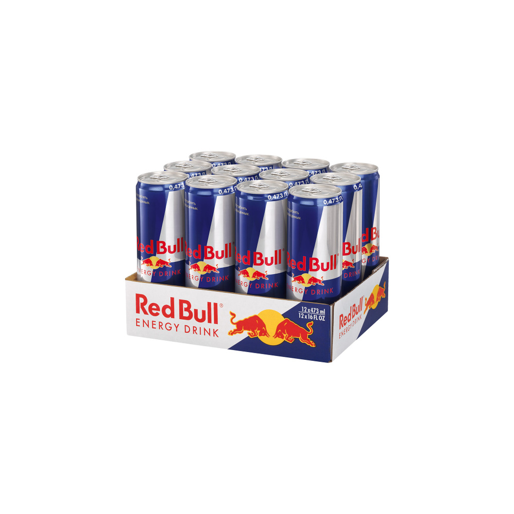 Энергетический напиток Red Bull, 473 мл х 12 шт - купить с доставкой по ...