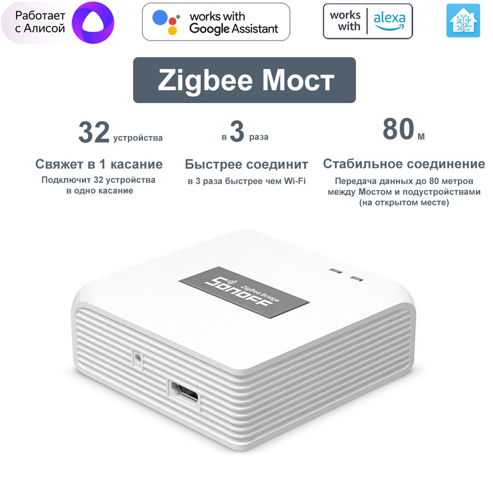 ZigBee мост SONOFF ZB ZigBee Bridge шлюз на 32 устройства (Алиса, Alexa ...