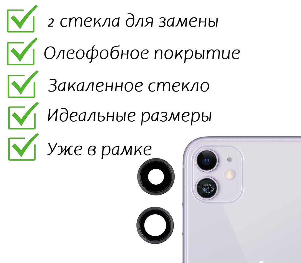 Запчасть для мобильного устройства Mr. Phone Стекло камеры для iPhone 11 -  купить по выгодным ценам в интернет-магазине OZON (638621027)