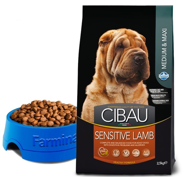 Корм сухой FARMINA CIBAU SENSITIVE LAMB MEDIUM/MAXI 12 KG - купить с ...