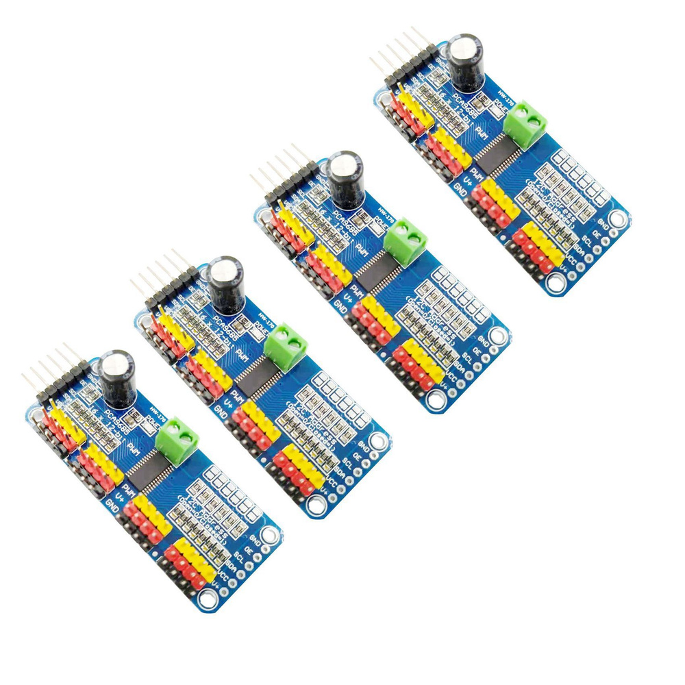 4 шт. PCA9685 16 канальный 12 битный ШИМ модуль драйвера серводвигателя ...