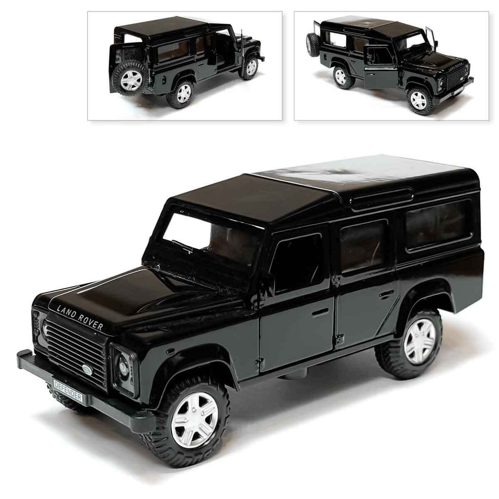 Машинка Range Rover Defender, коллекционная, металлическая, черный,  Технопарк, 12 см - купить с доставкой по выгодным ценам в интернет-магазине  OZON (646378238)