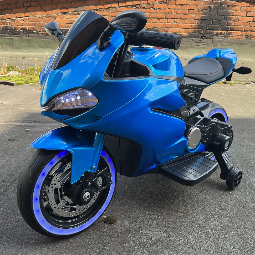 Детский электромотоцикл Ducati Blue (12V, EVA, ручка газа) -  FT-1628-SP-BLUE - купить с доставкой по выгодным ценам в интернет-магазине  OZON (651366636)