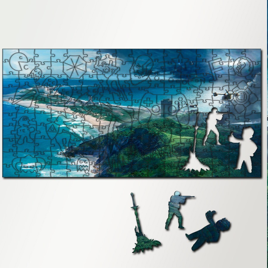 Пазл деревянный с фигурками из дерева 230 деталей 46х23 см игры ...