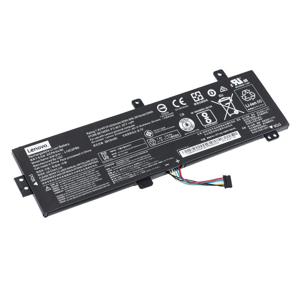 Аккумулятор для ноутбука Lenovo IdeaPad 310-15ISK 15IAP 15IKB 15ABR ,  510-15IKB 15ISK / L15M2PB3 , L15C2PB5 - батарея ORG 30Wh - купить с  доставкой по выгодным ценам в интернет-магазине OZON (302308355)