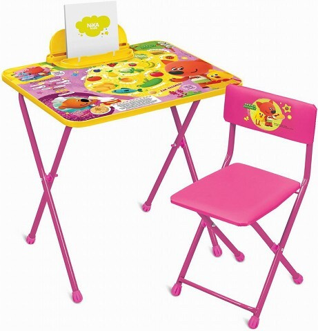 Комплект мебели Ника детям Ми-Ми-Мишки Лисичка, детский, пластиковый, стол и стул  #1