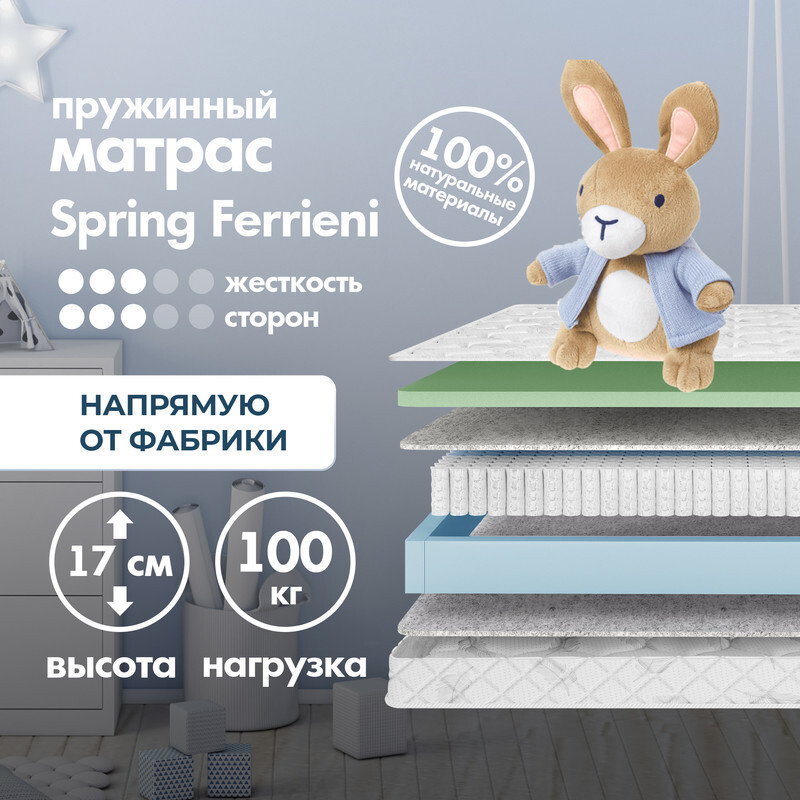 Dreamtec Матрас Spring Ferrieni, Независимые пружины, 70х180 см #1