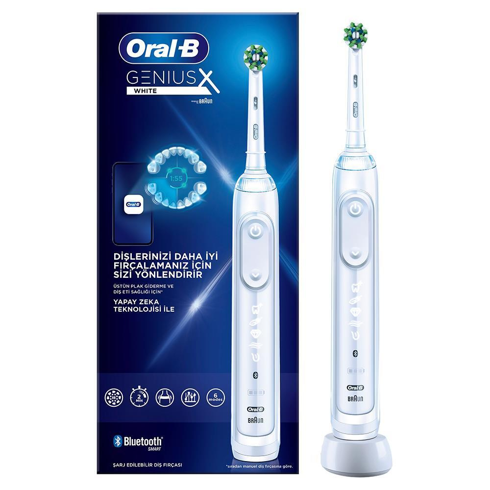 Электрическая зубная щетка Oral-B Зубная щетка Genius X AI White с  аккумулятором - купить по выгодной цене в интернет-магазине OZON (914698211)