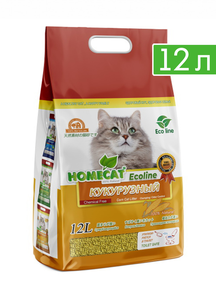 Наполнитель Соевый Homecat Комкующийся Без отдушки 5600г. - купить с ...