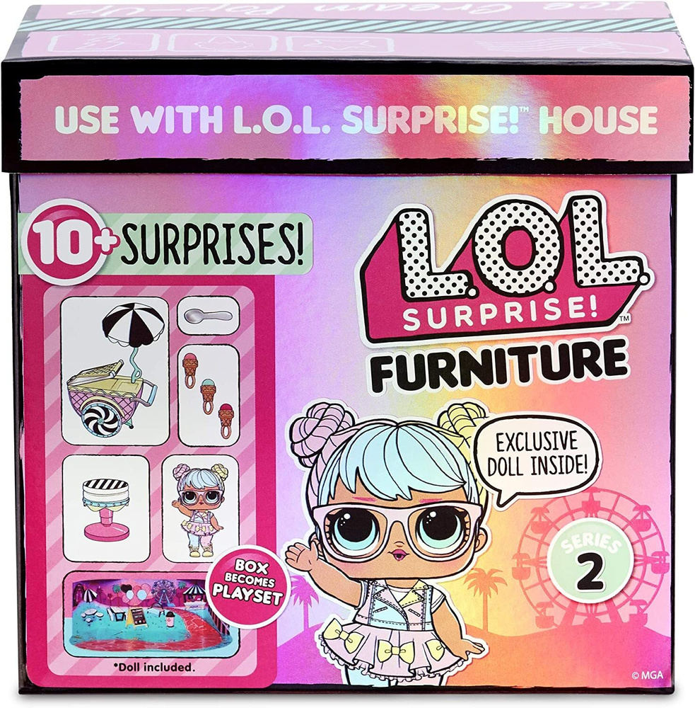 Игровой набор с куклой L.O.L. Surprise! Furniture 2 серия ЛОЛ Фурнитура - Фестиваль мороженого Bon Bon #1