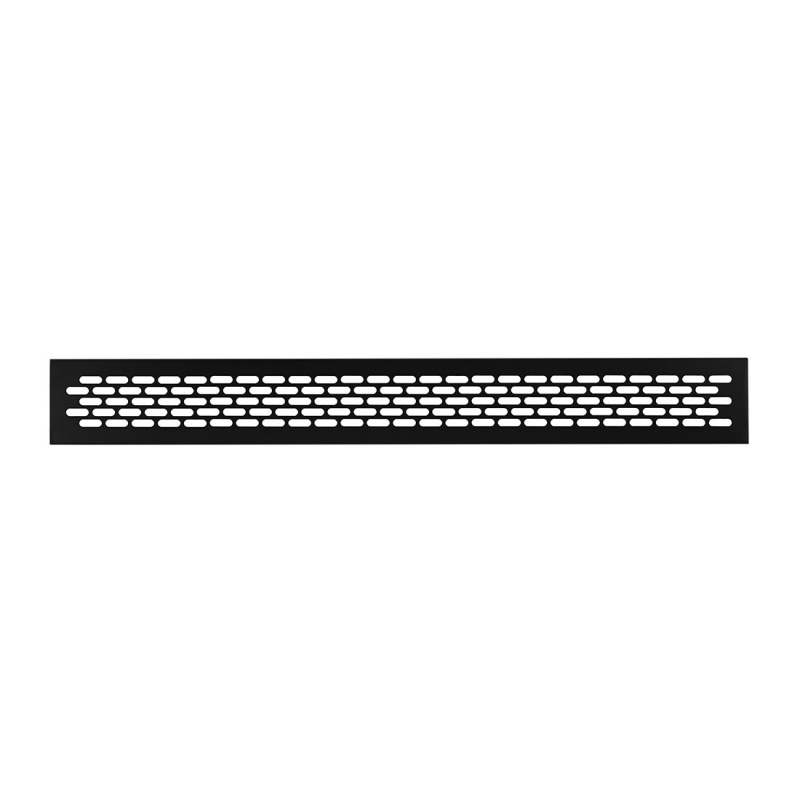 Вентиляционная решетка металлическая 60*480, черная , для мебели, кухни, цоколя, подоконника  #1