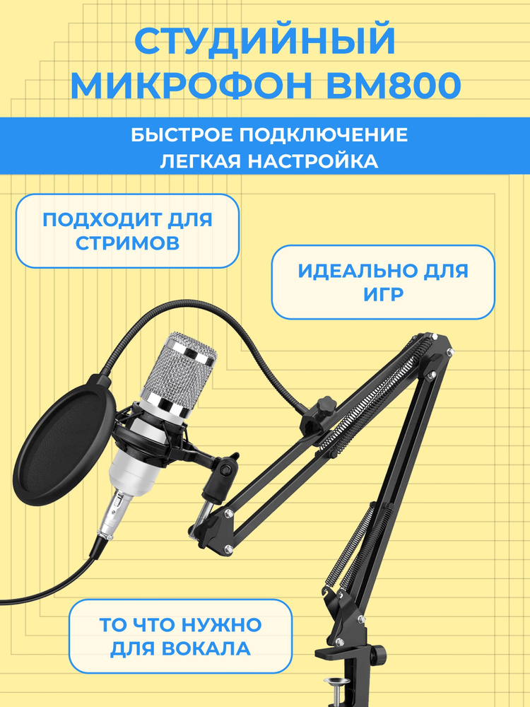 Микрофон студийный Studio BM 800 - купить по выгодной цене в интернет ...