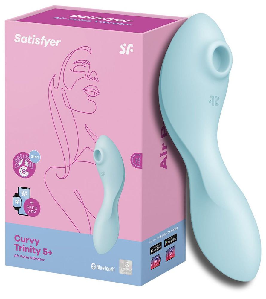 Вибратор Satisfyer Curvy Trinity Five вакуумно-волновой стимулятор и  вибратор для точки G - купить с доставкой по выгодным ценам в  интернет-магазине OZON (656247739)