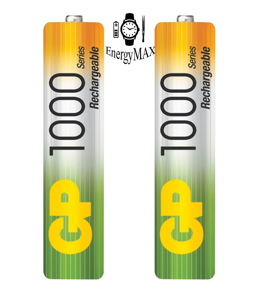 GP Аккумуляторная батарейка AAA, 1,2 В, 1000 мАч, 2 шт - купить с ...