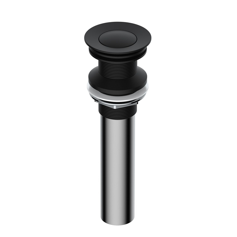 Донный клапан для раковины WasserKRAFT A250 Push-up без перелива, черный Soft-touch  #1