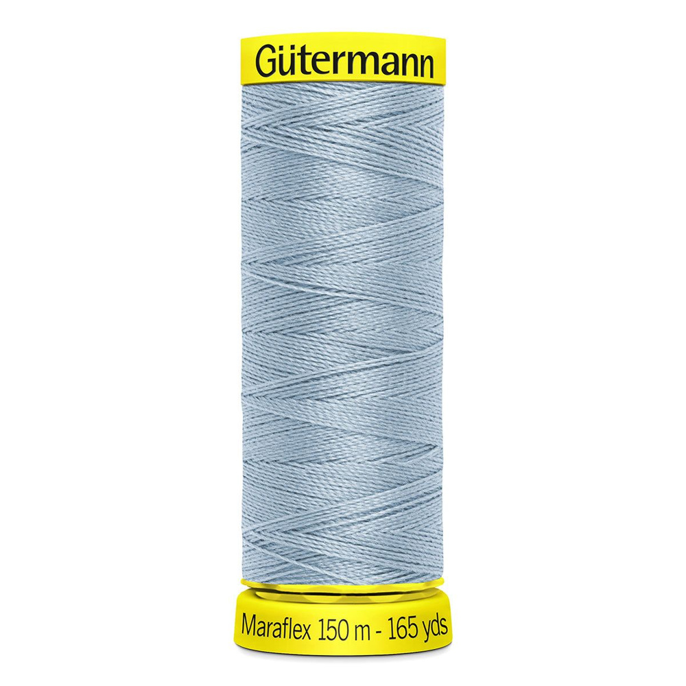 Нить Gutermann Maraflex для трикотажных материалов, 075 бледный джинс, 150 м, 100% ПБТ, 1 шт, 777000, #1