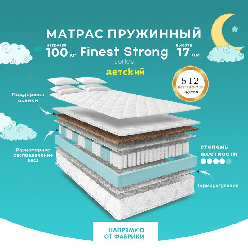 PRIME SLEEP Матрас Finest Strong, Независимые пружины, 70х140 см #1