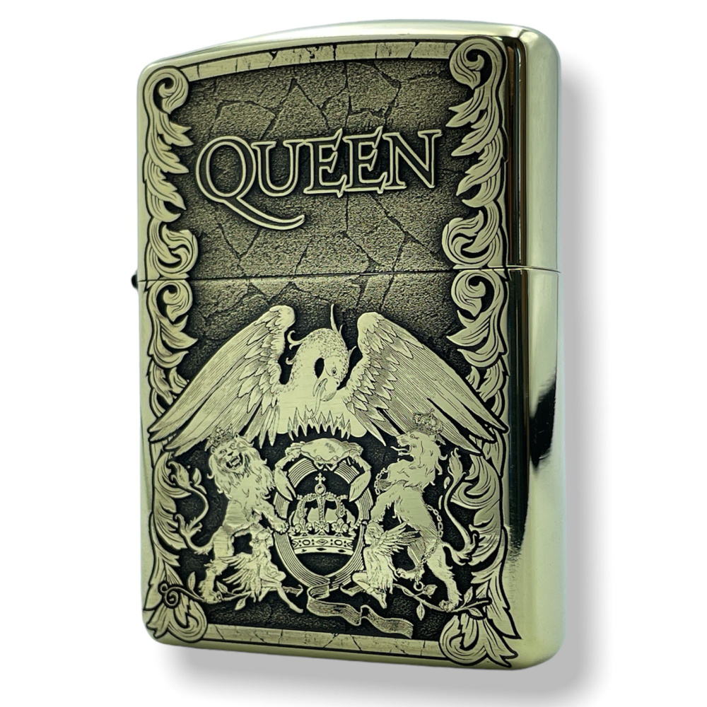 Зажигалка бензиновая Zippo Armor с гравировкой Queen - купить с доставкой  по выгодным ценам в интернет-магазине OZON (742709795)