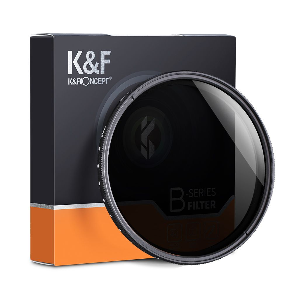 Нейтральный фильтр K&F Concept Variable vND с переменной плотностью ND2-ND400 82mm Slim B series  #1