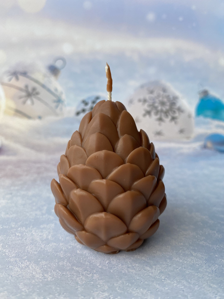 Форма силиконовая для свечей, мыла, гипса, смолы, бетона "Шишка малая ...