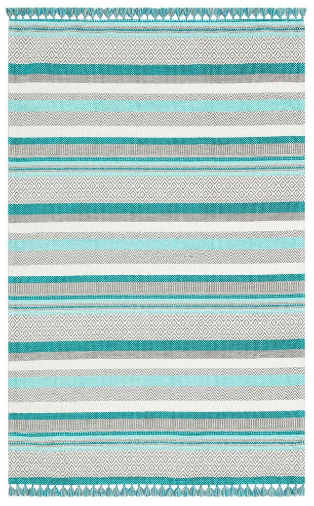 Ekocarpet Ковер 160x230 см 0 мм норвежский узор белый, синий #1