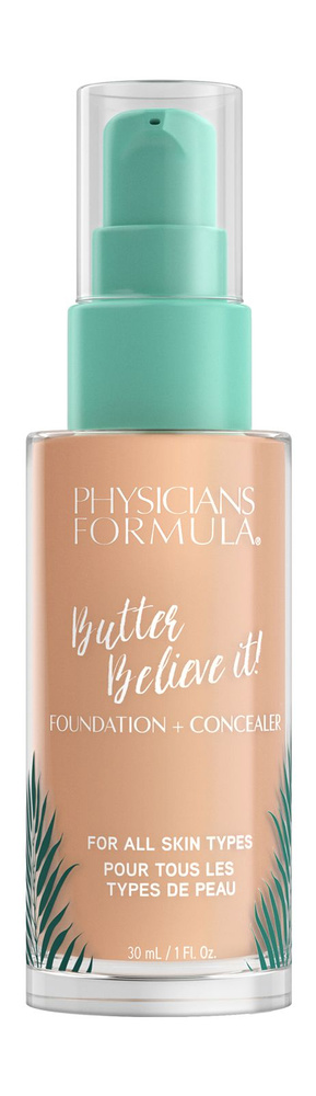 PHYSICIANS FORMULA Тональный крем-корректор Butter Believe It! Foundation + Concealer, 30 мл, Светло-средний #1