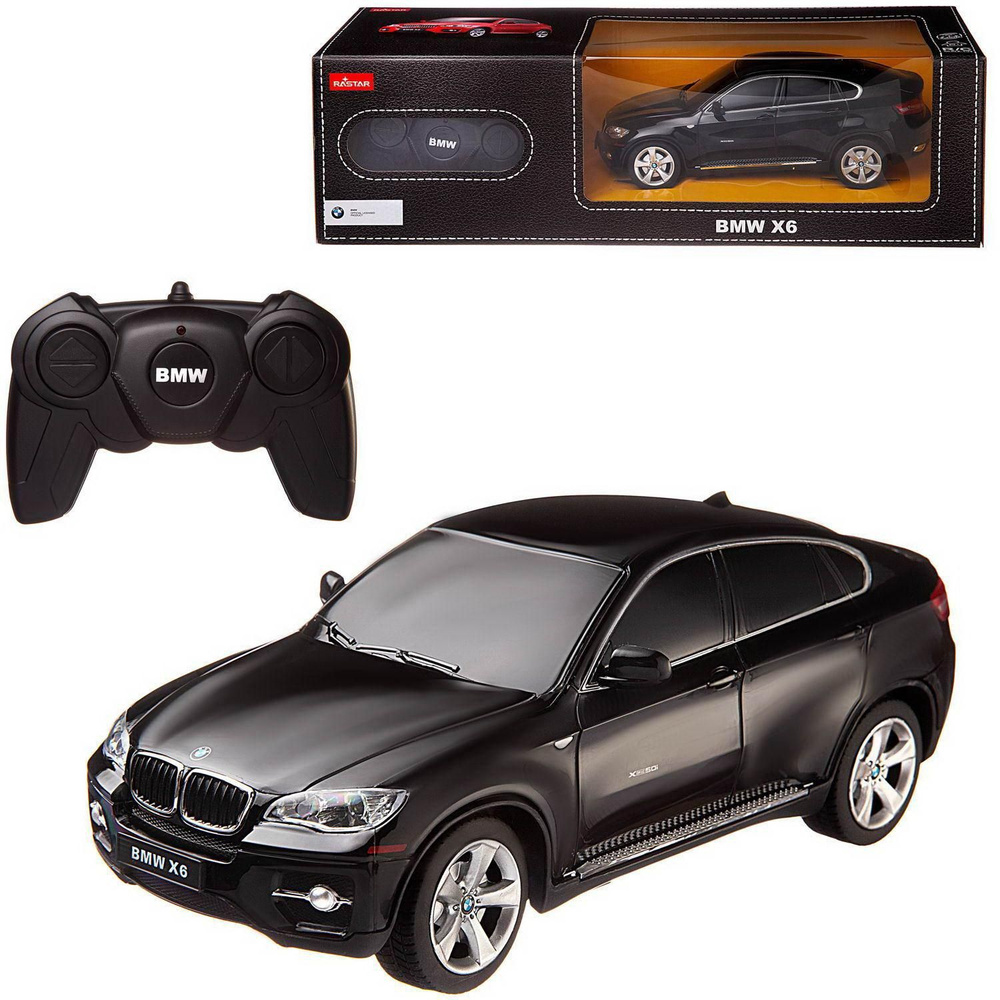 Машина р/у 1:24 BMW X6, 28.5х14х12см, цвет чёрный 27MHZ - купить с  доставкой по выгодным ценам в интернет-магазине OZON (387913633)