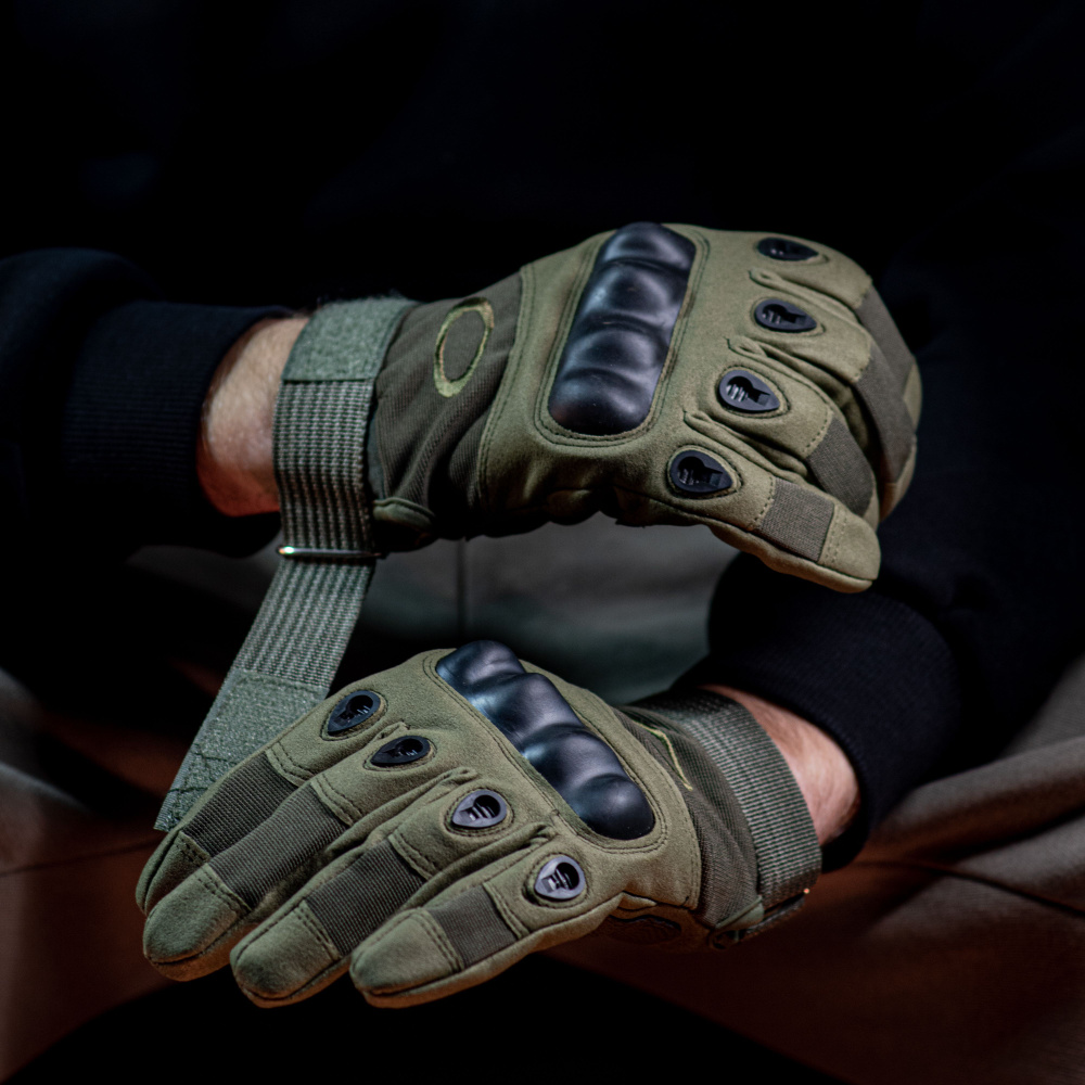 Тактические перчатки зеленые, мужские, военные, размер L - купить с ...