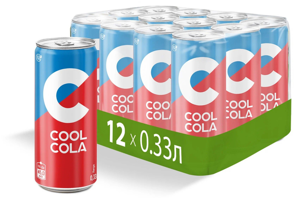 Газированный напиток Очаково Cool Cola(Кул Кола),Ал. Банка, 12 штук по 0,33 л  #1