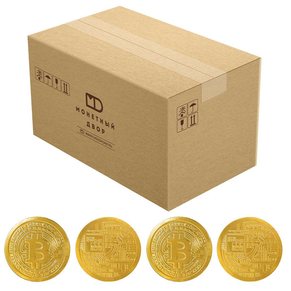 Шоко монеты "Bitcoin" Монетный двор, 500 шт. по 6 гр. #1