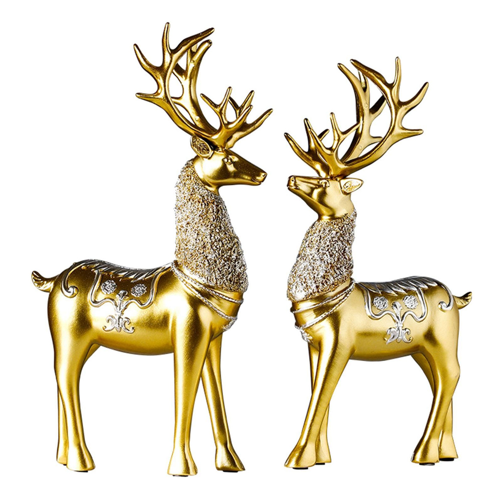 Статуэтка Статуя оленя Скульптура Настольный орнамент с животными арт ...