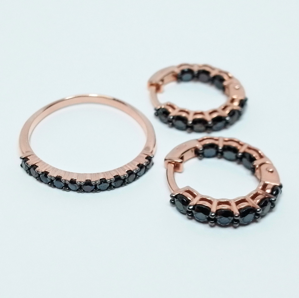 Комплект украшений со шпинелью кольцо 19.5 + серьги серебро 925 пробыпозолота - купить с доставкой по выгодным ценам в интернет-магазине OZON(829527669)