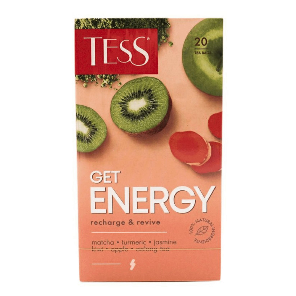 Чай зеленый Tess Get Energy в пакетиках 1,5 г х 20 шт #1