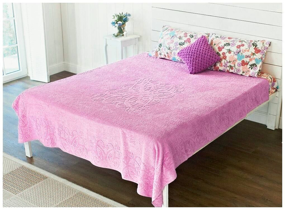 Покрывало ADT Простыня махровая 220x 200 см купить c доставкой на OZON ...