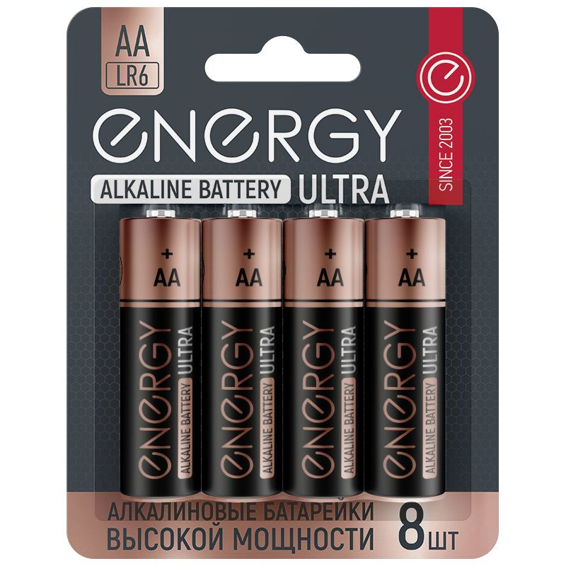 Батарейка алкалиновая Energy Ultra LR6/8B (АА) (104980) #1