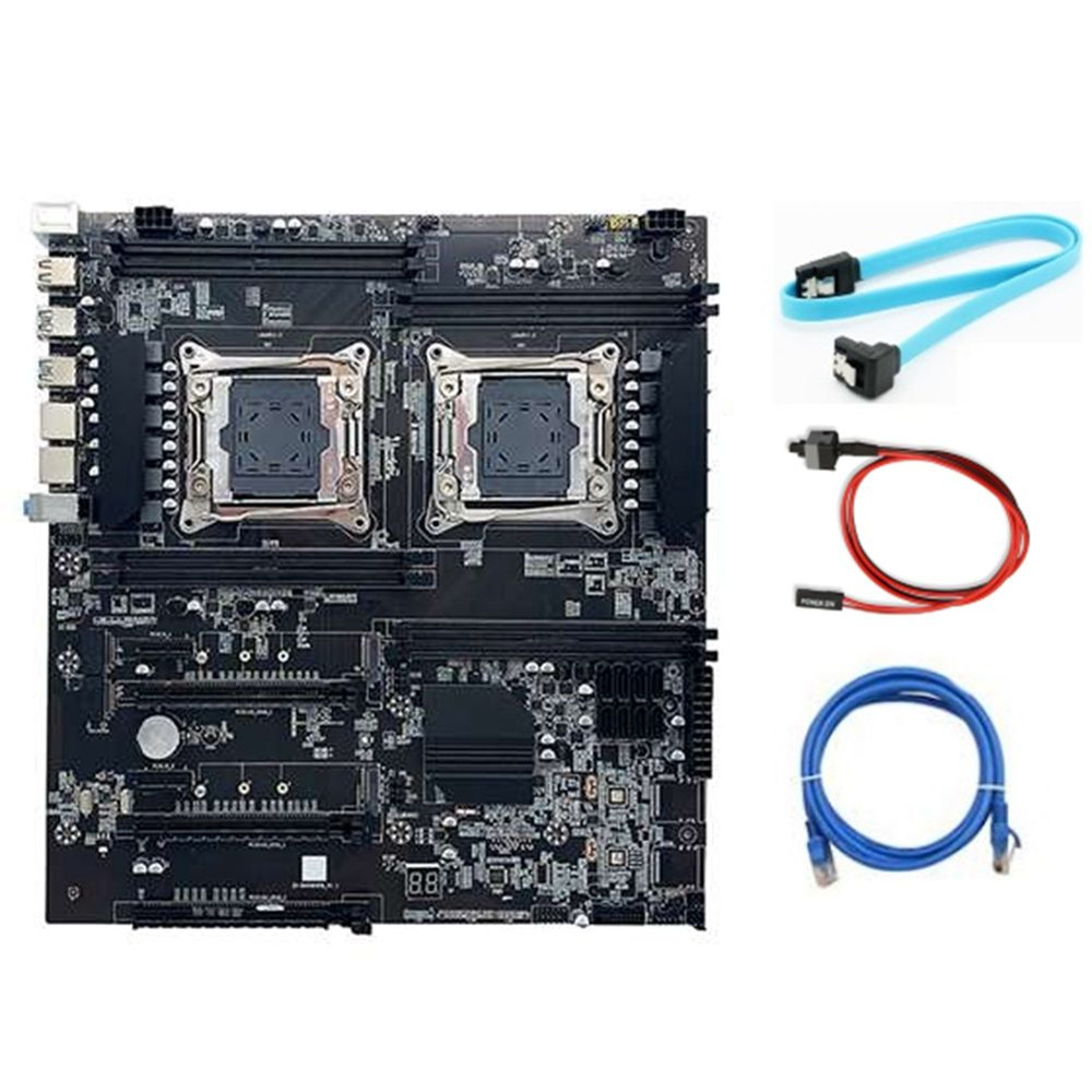 Двухпроцессорная материнская плата X99 LGA2011 3 с двумя процессорами и ...
