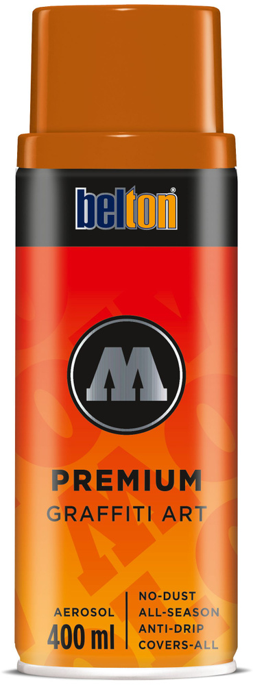 Аэрозольная краска для граффити и дизайна Molotow Belton PREMIUM #201 / 327076 orange brown  #1