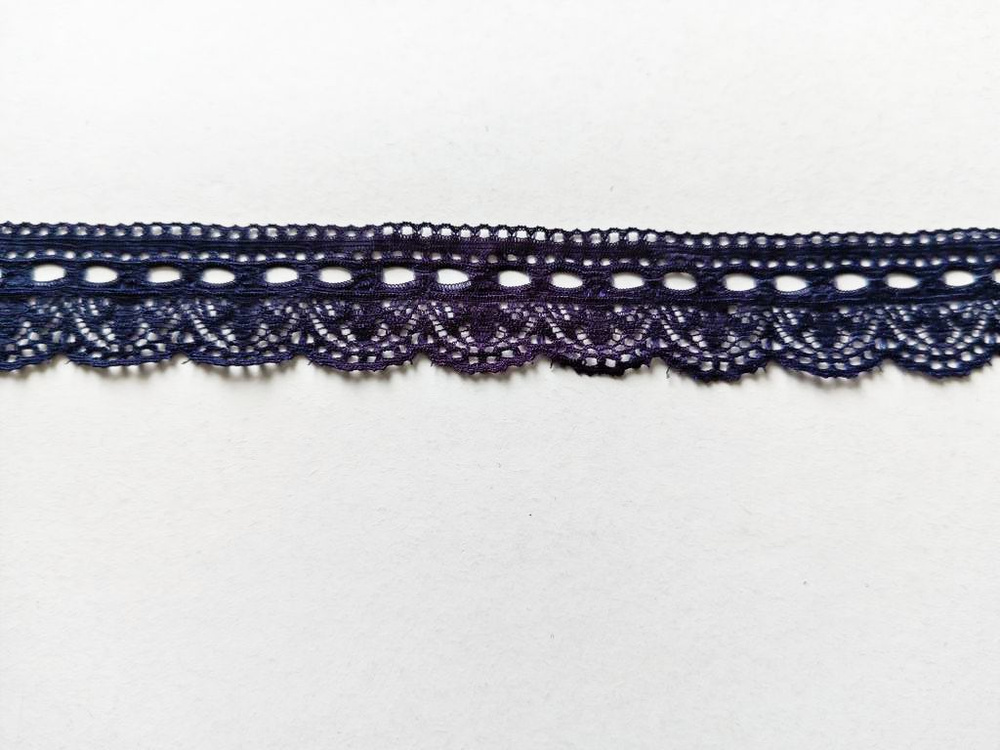 Кружевная лента стрейч 2,8 см, 3 метра Цвет: Темно-синий -  с .