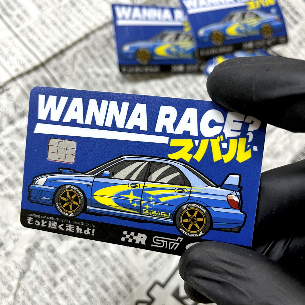 Наклейка на банковскую карту, Subaru Impreza Wanna Race